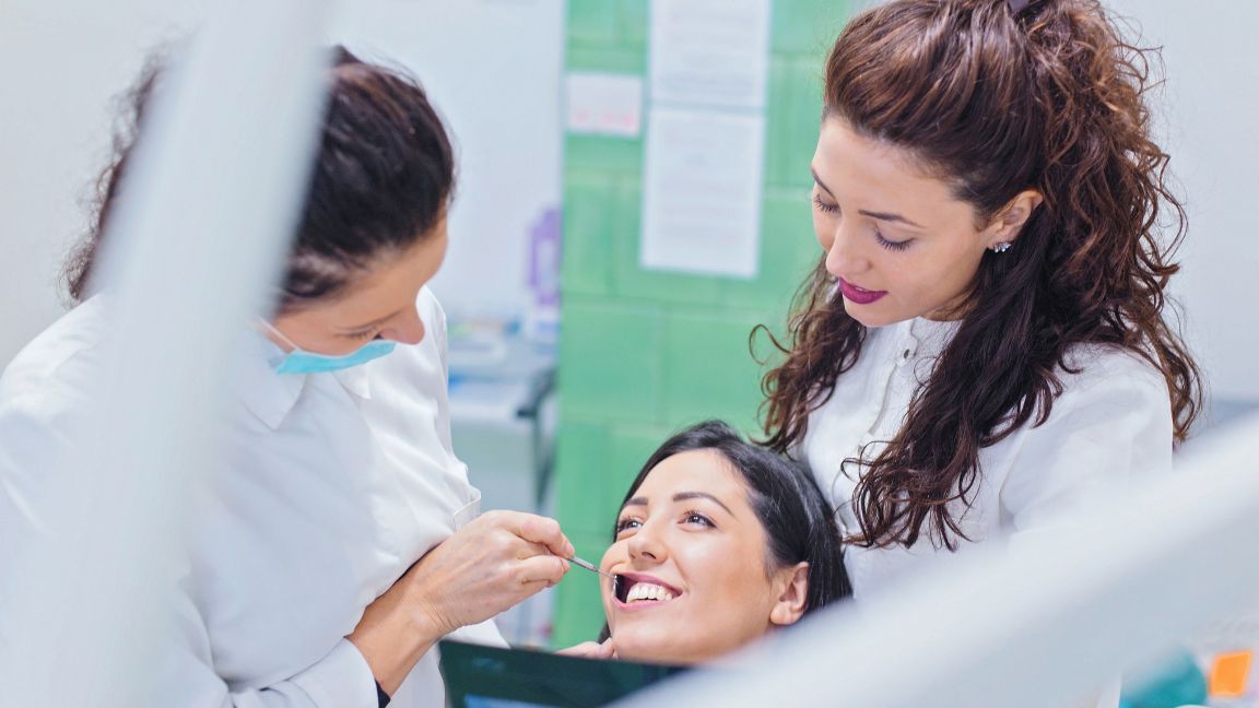 Patient Undergoing a Dental Check-Up